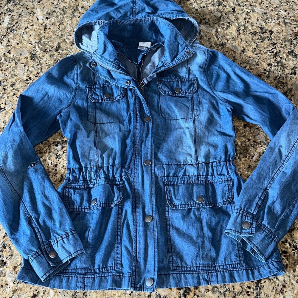 Ashley Denim chambray utility jacket
